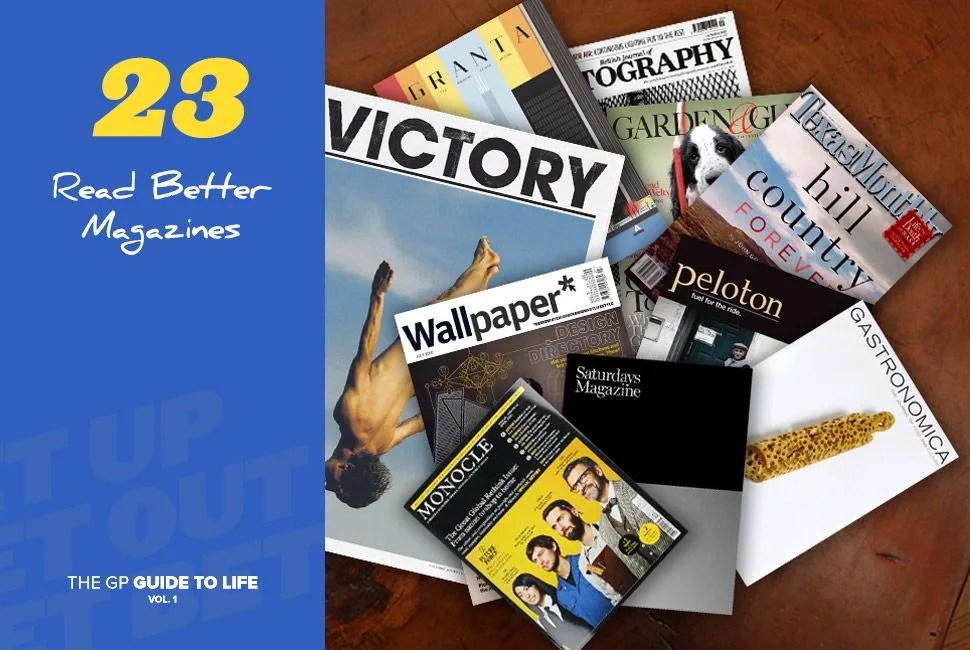 spread of magazines laying on a table