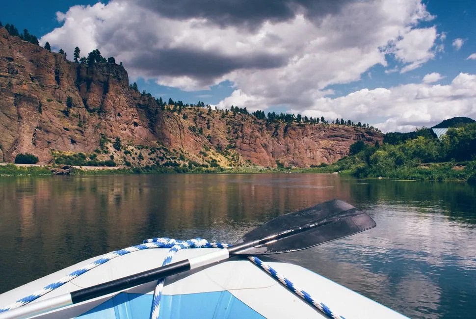 Ominous skie ahead on out raft trip down the Missouri