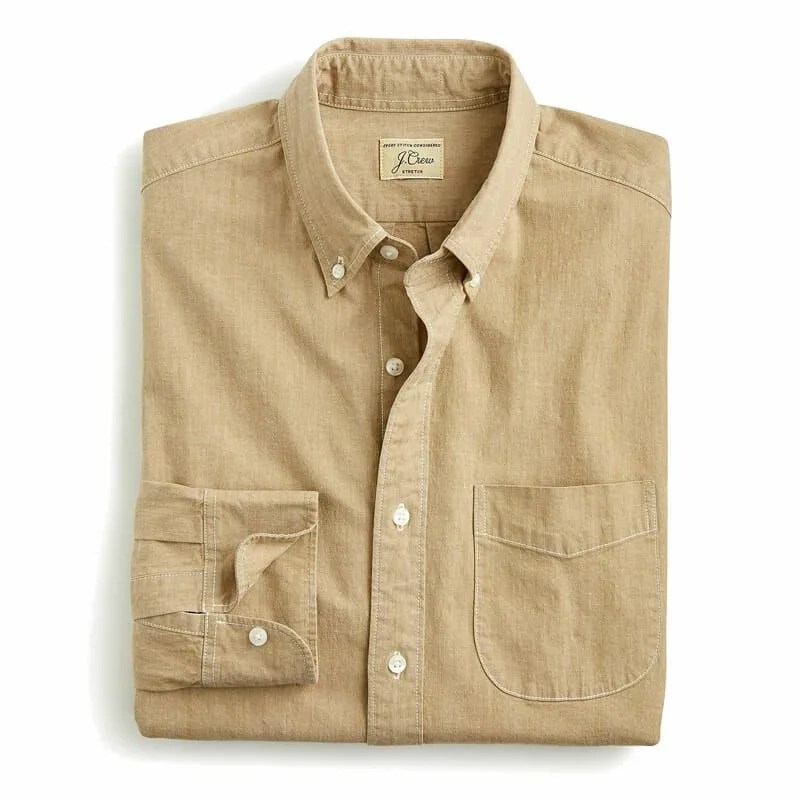 J-Crew-Summer-Sale-gear-patrol-Stretch-One-Chambray-Shirt