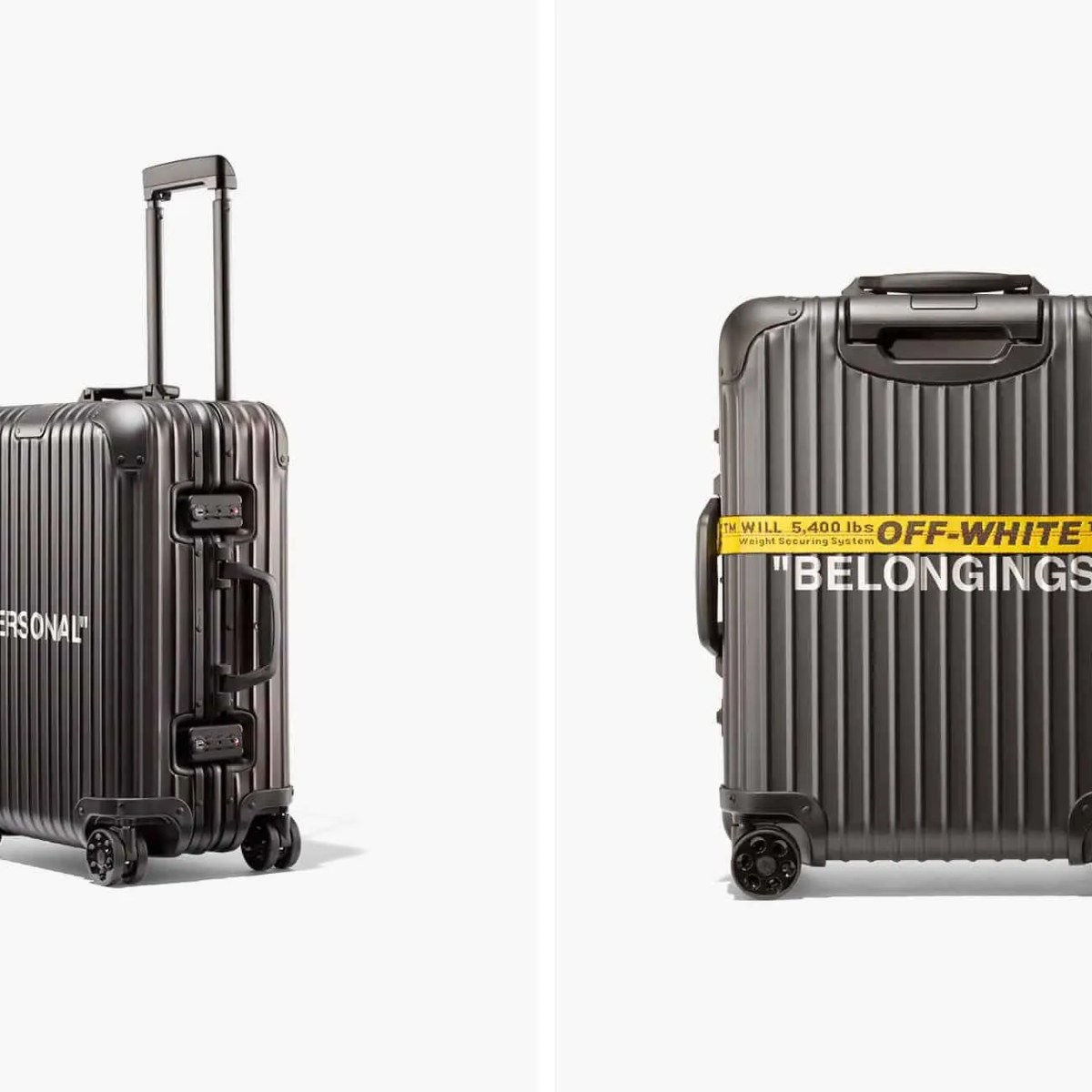 オフホワイトOffwhiteケースformoney off-white bares your belongings in transparent rimowa luggage