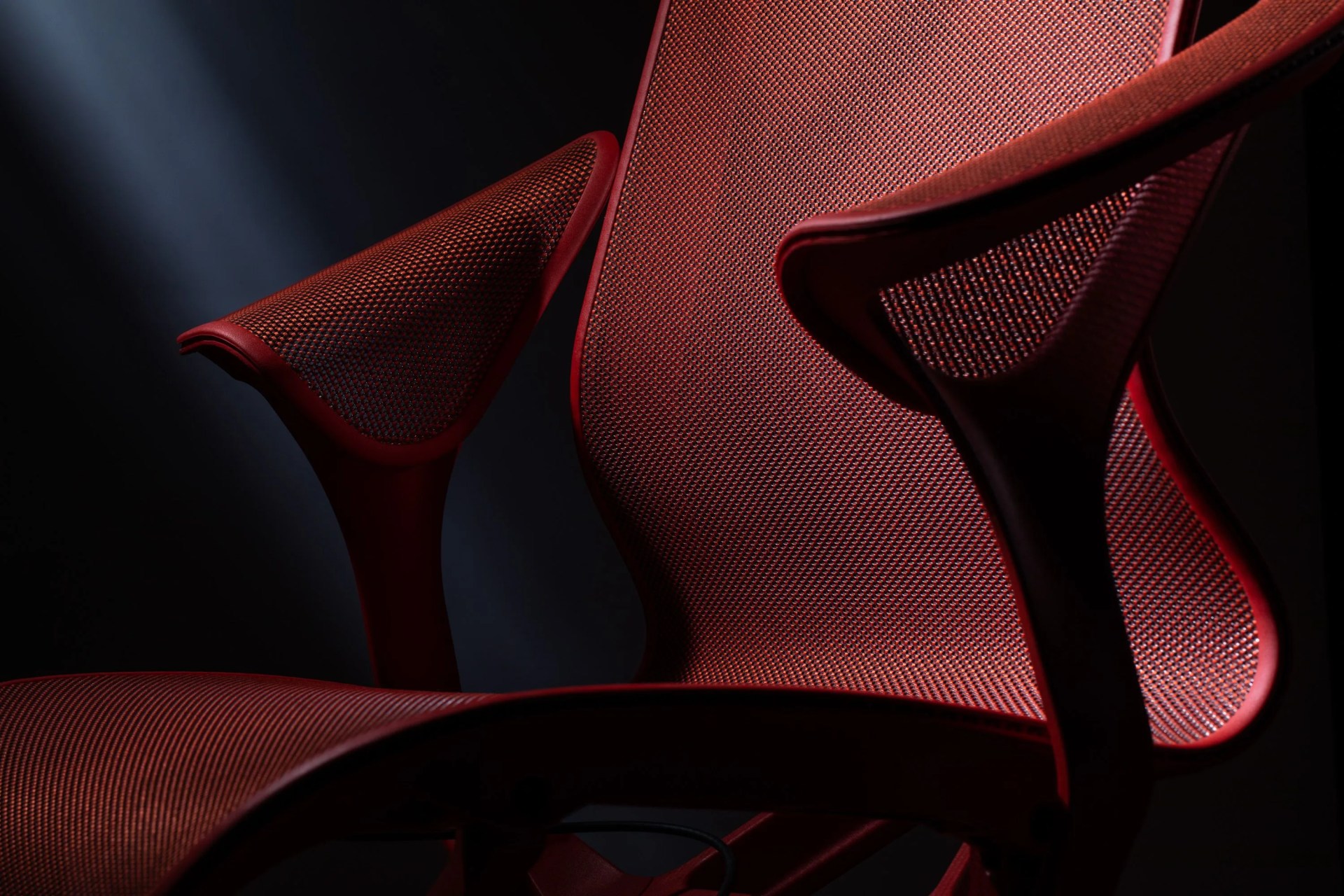 red herman miller cosm mesh office chair