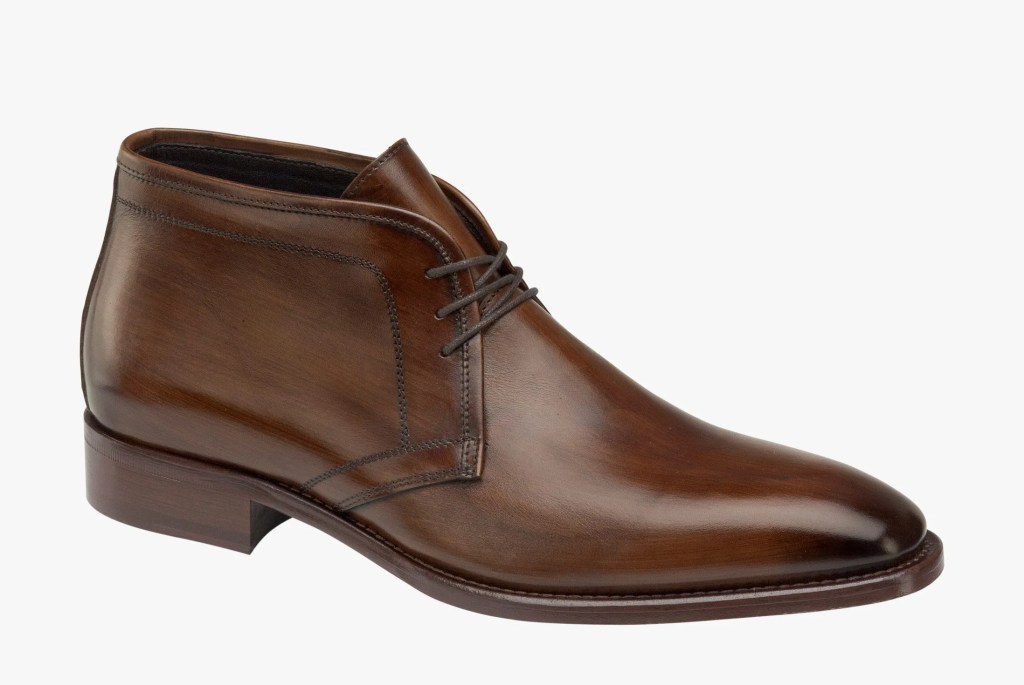 brown leather johnston and murphy boots