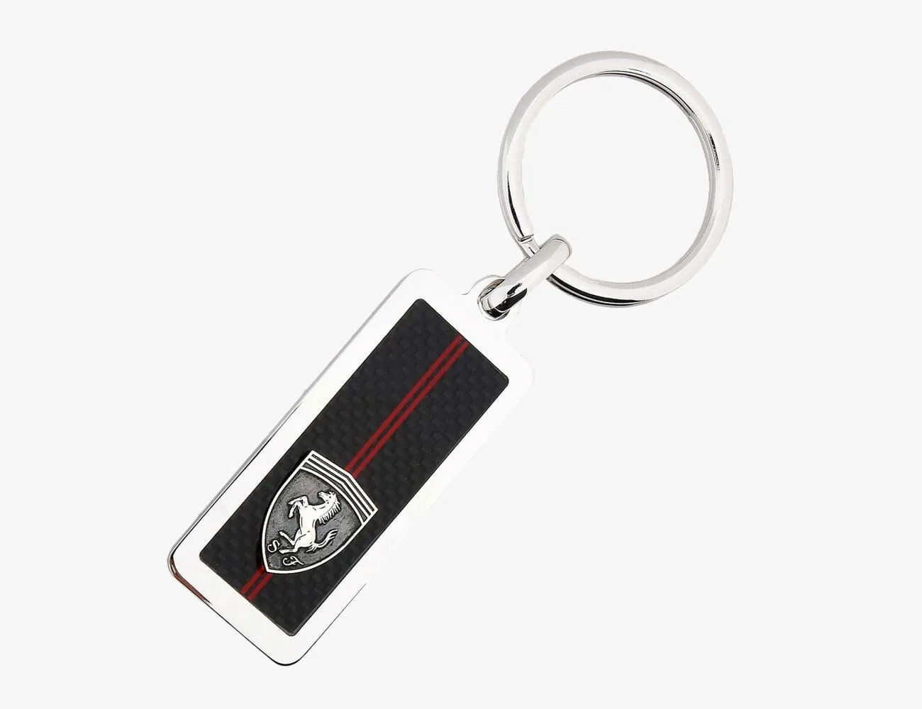 Silver-Scuderia-Ferrari-Keyring-With-Shield-gear-patrol