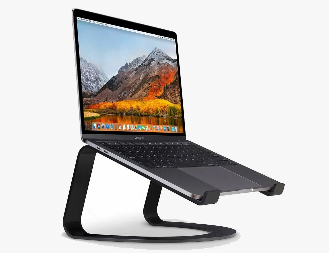 macbook pro on twelve south curve laptop stand
