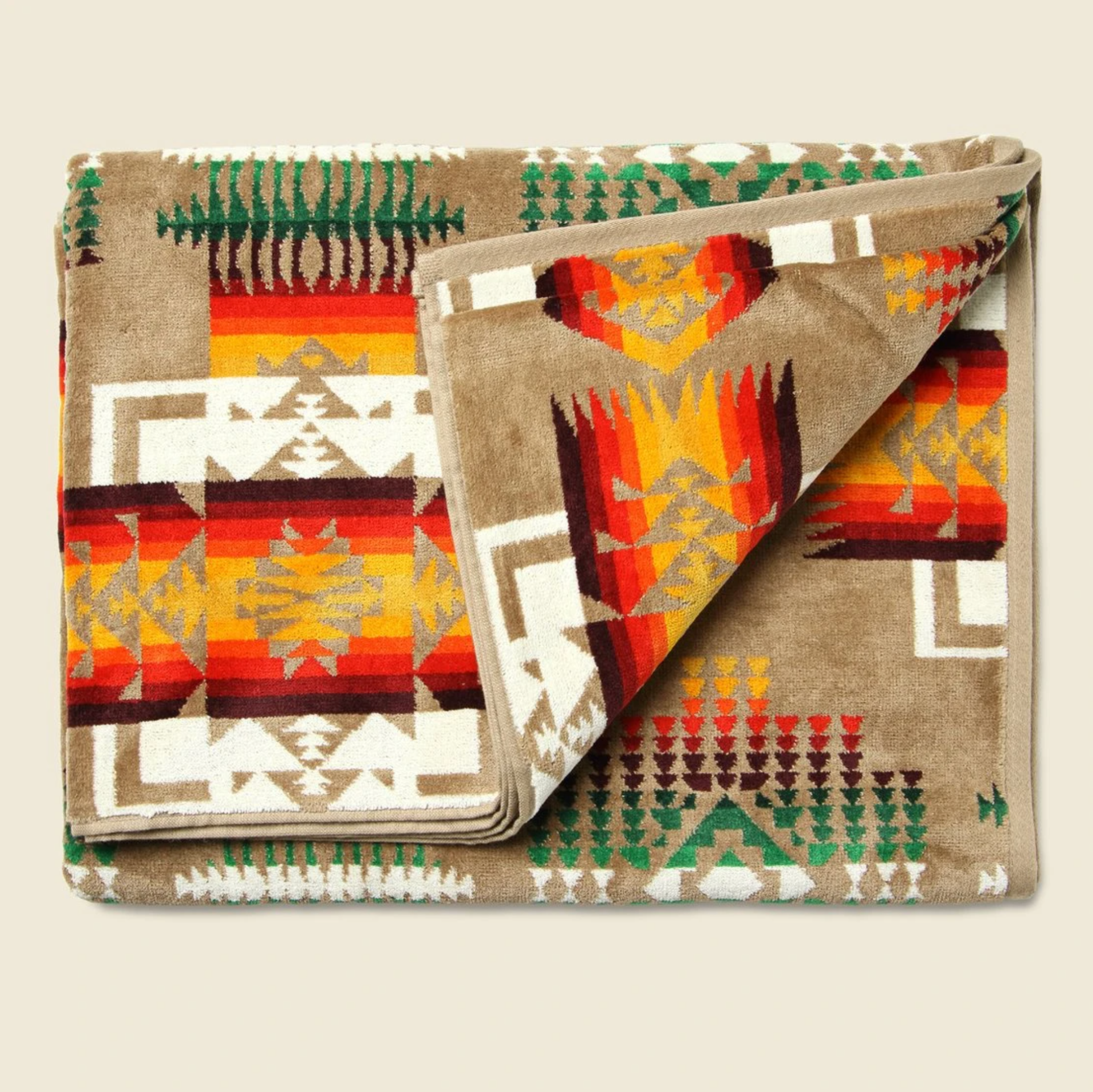 native american inspired print towel