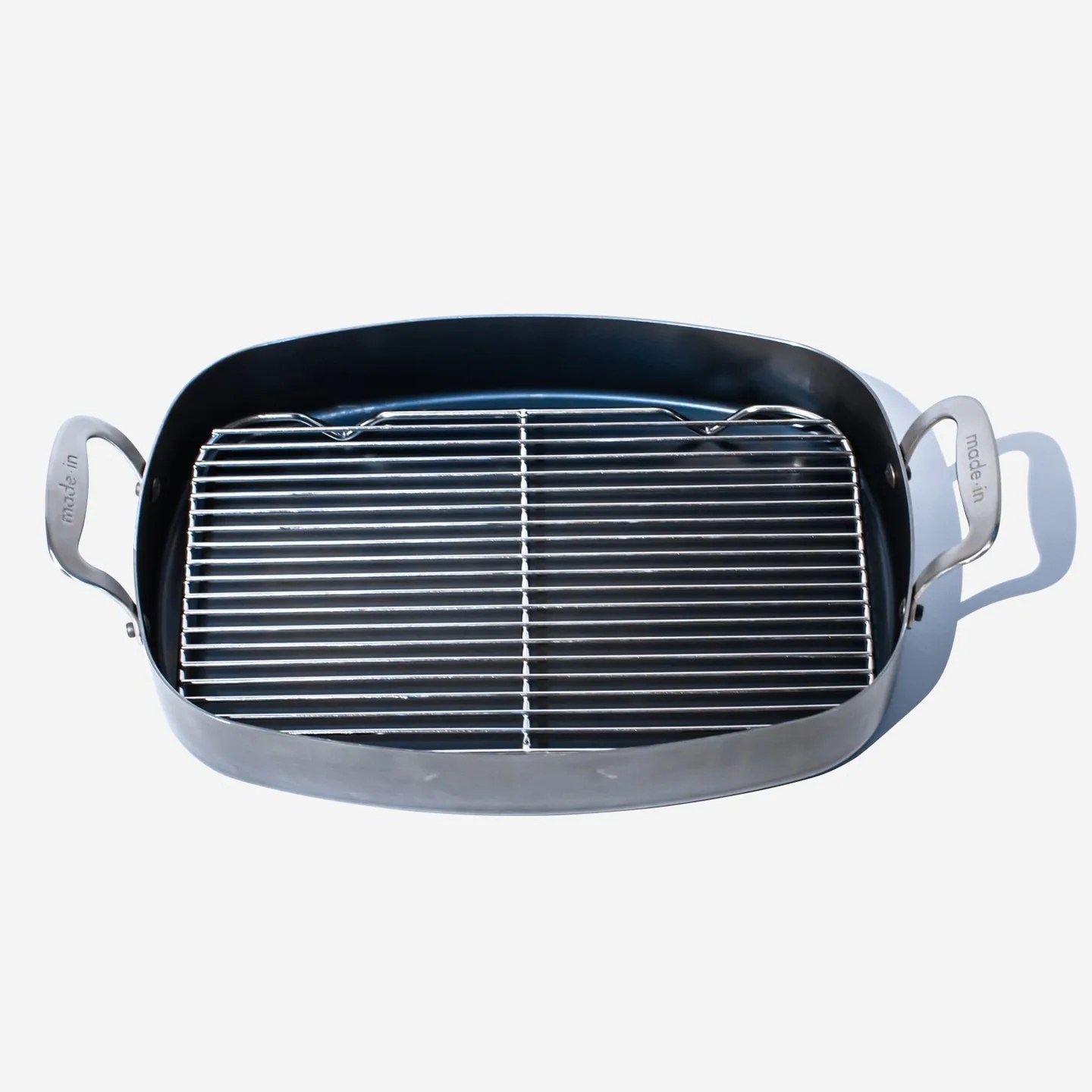 made in roasting pan with rack