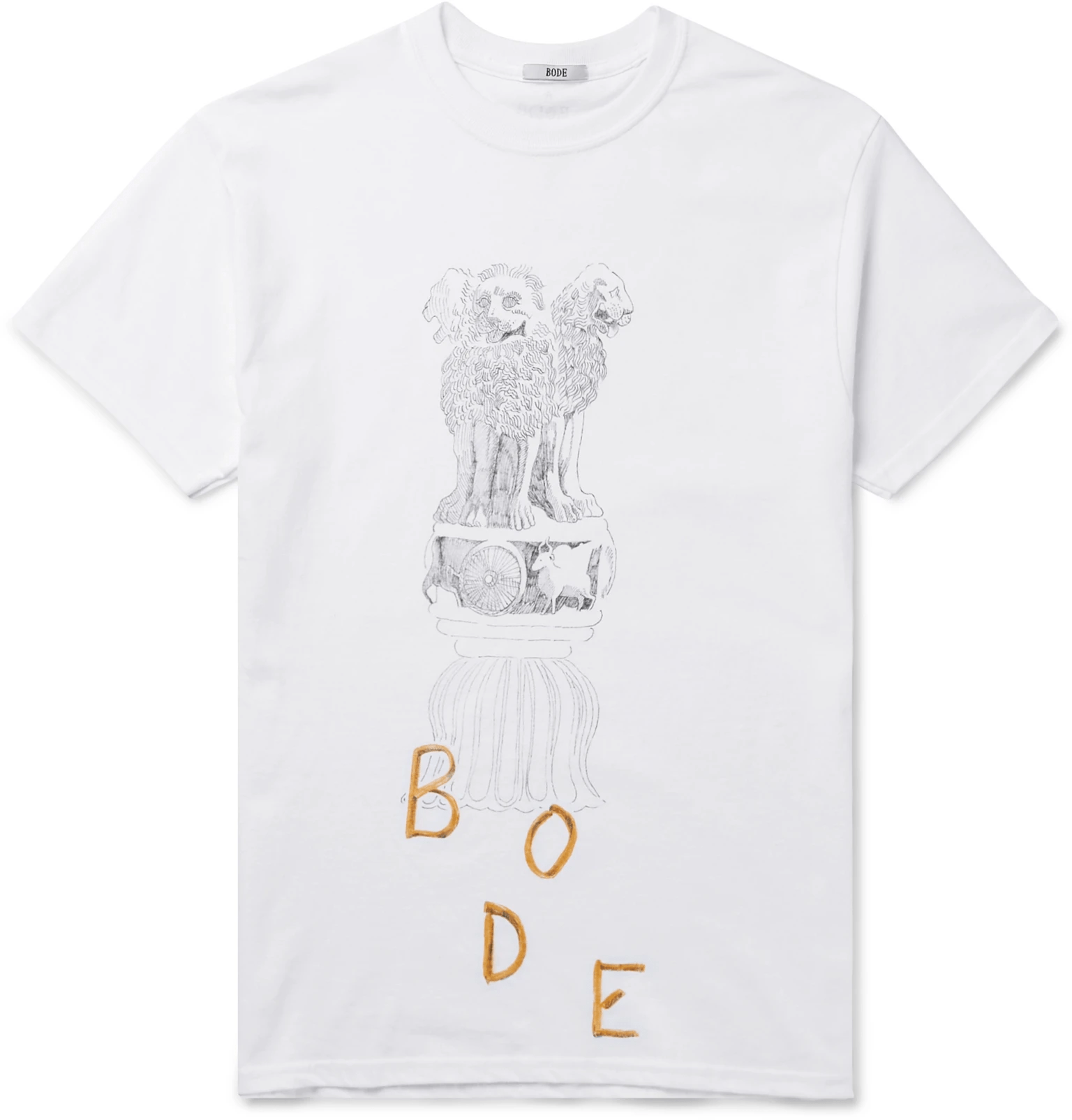 white graphic tee
