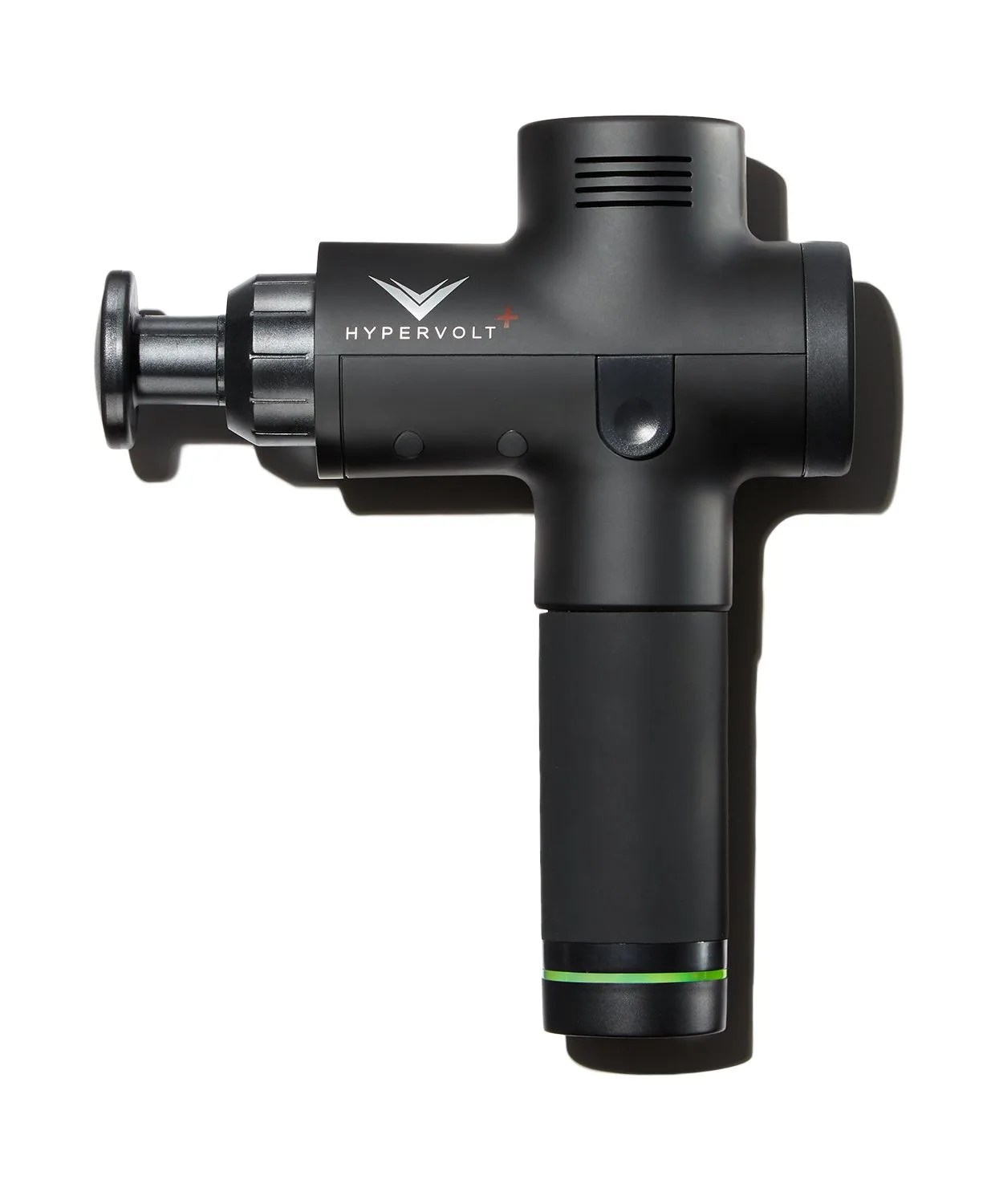 A black massage device on a white background.