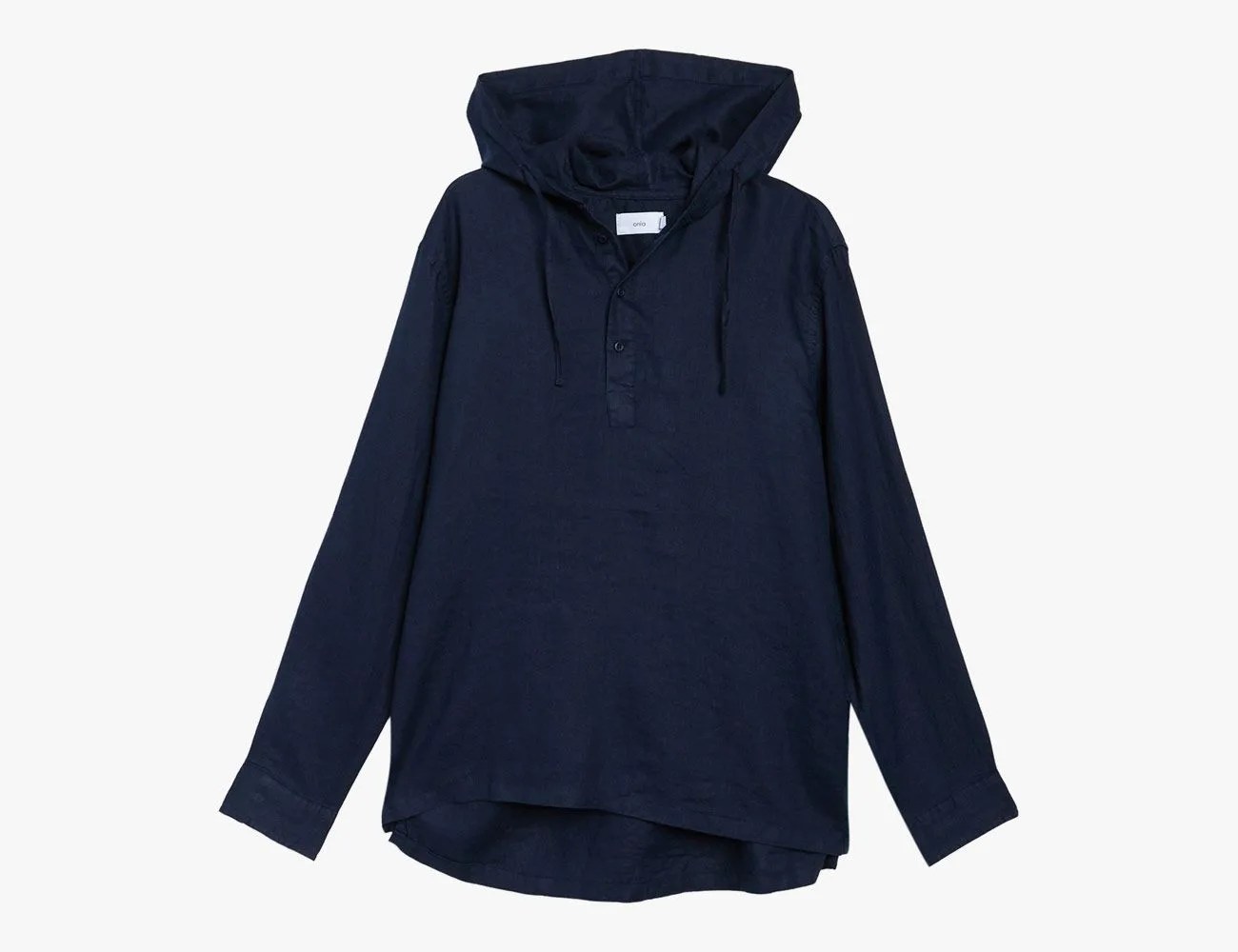 navy blue hoodie on white background