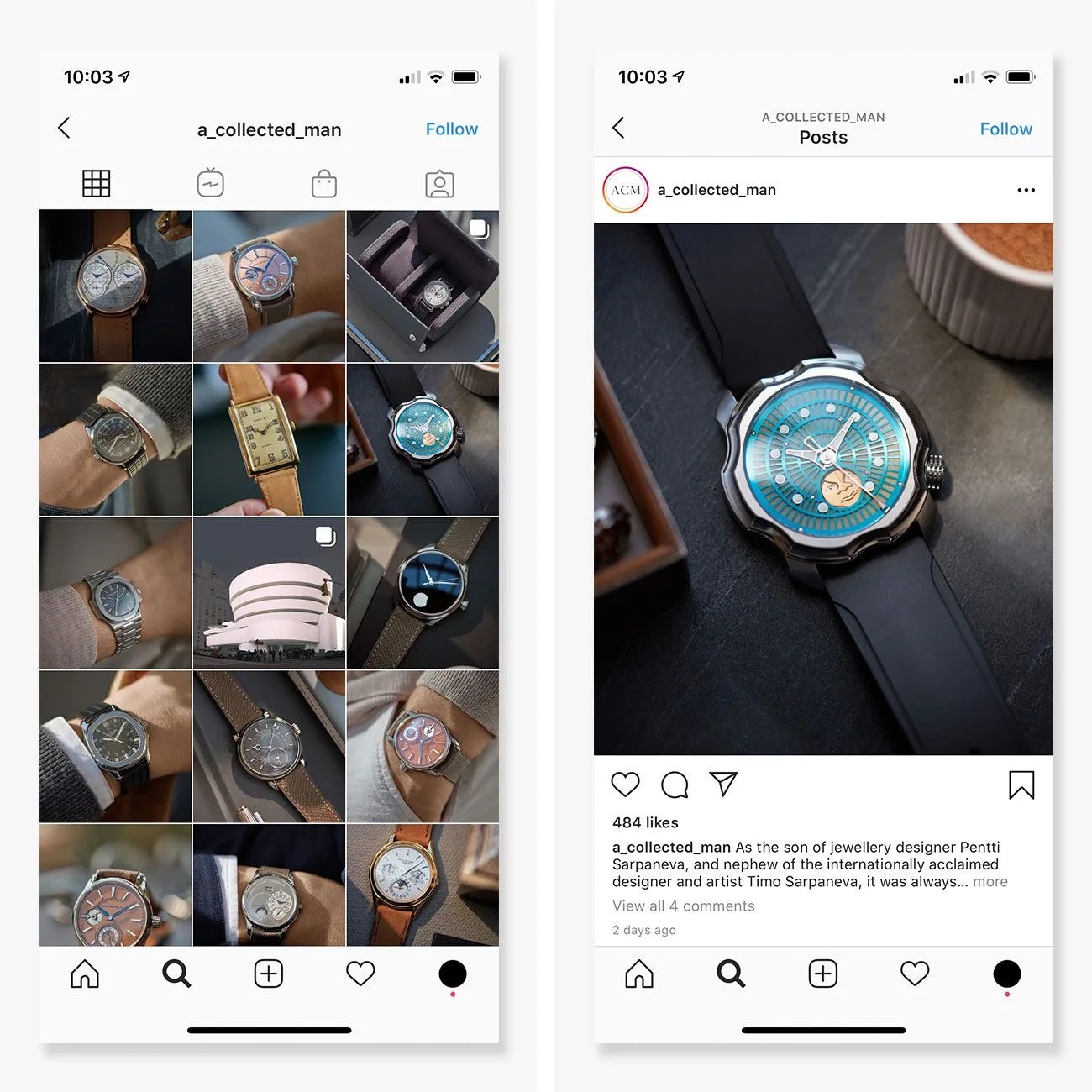 a collected man instagram