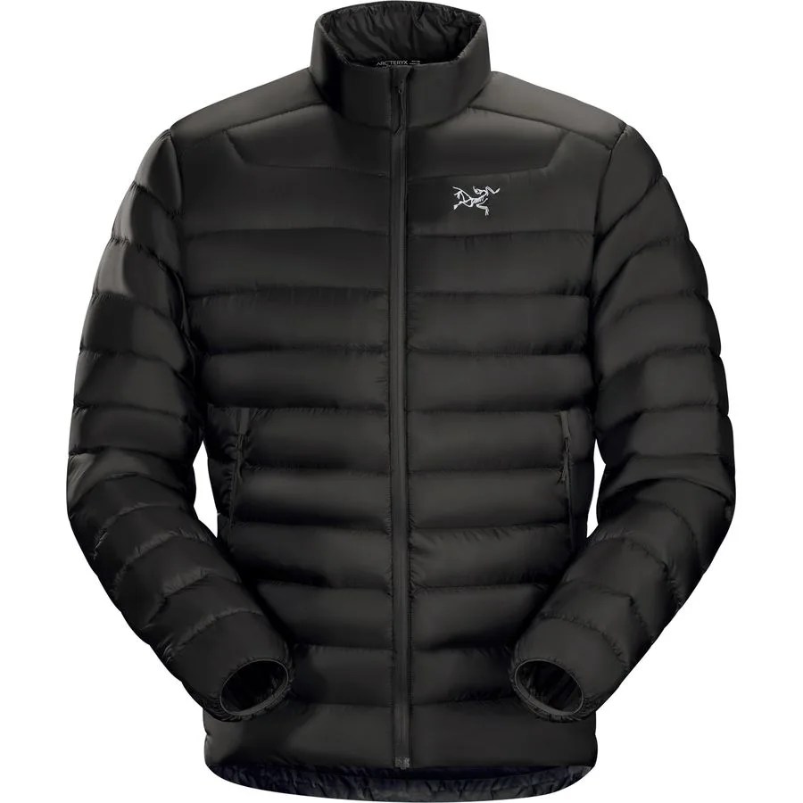 a black down jacket