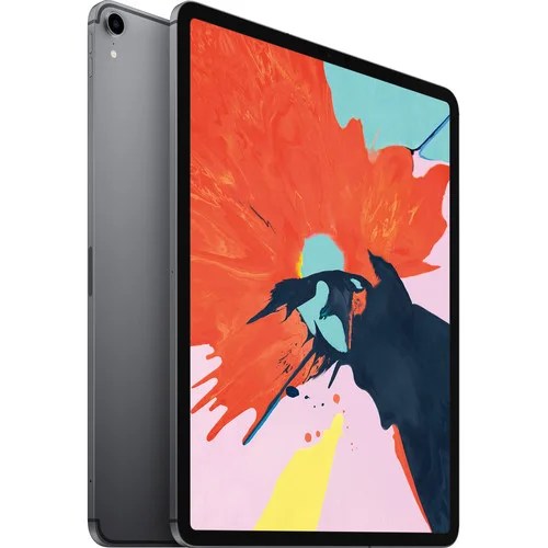 An Apple iPad tablet on a white background.