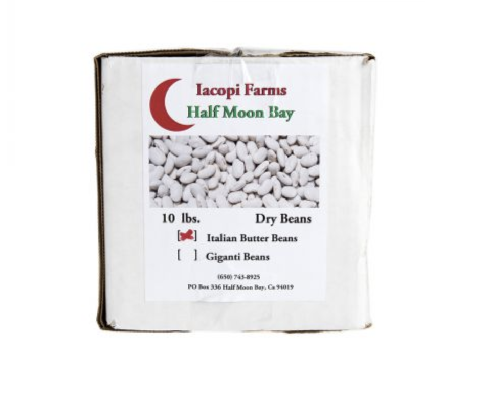 square package of butter beans