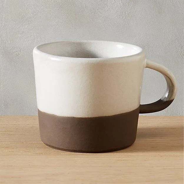 white-and-black mug