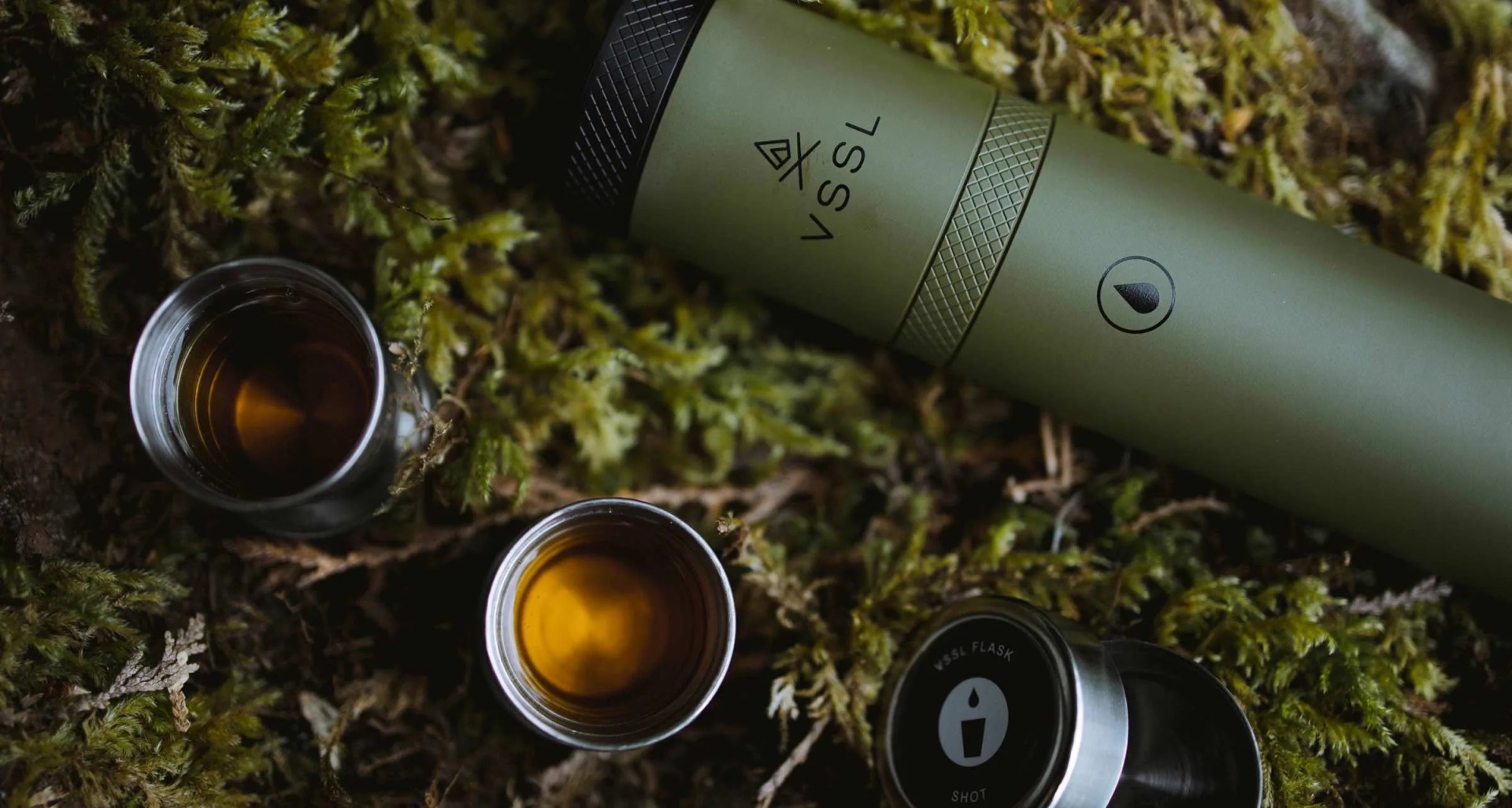 A flask with a concealed shot glass.