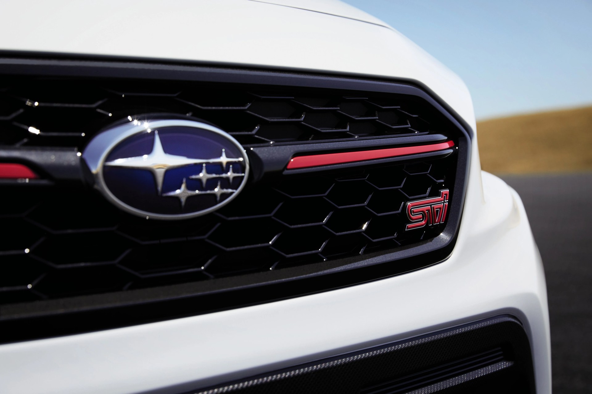 subaru wrx sti serieswhite grille cherry blossom red accent