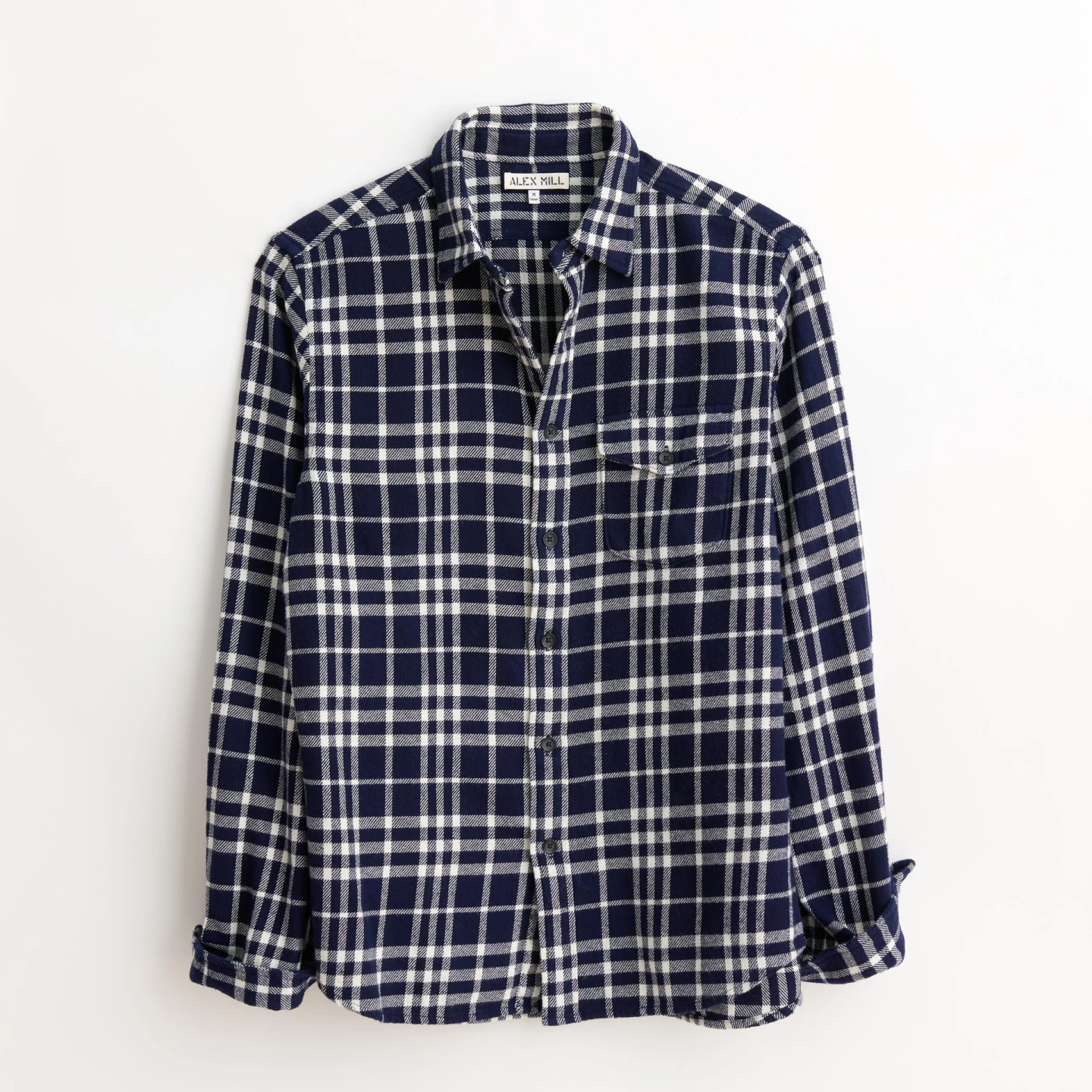 blue plaid shirt