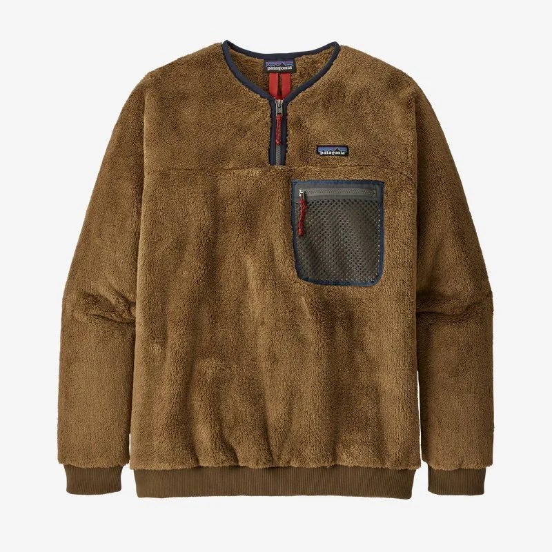 brown fleece pullover sweater