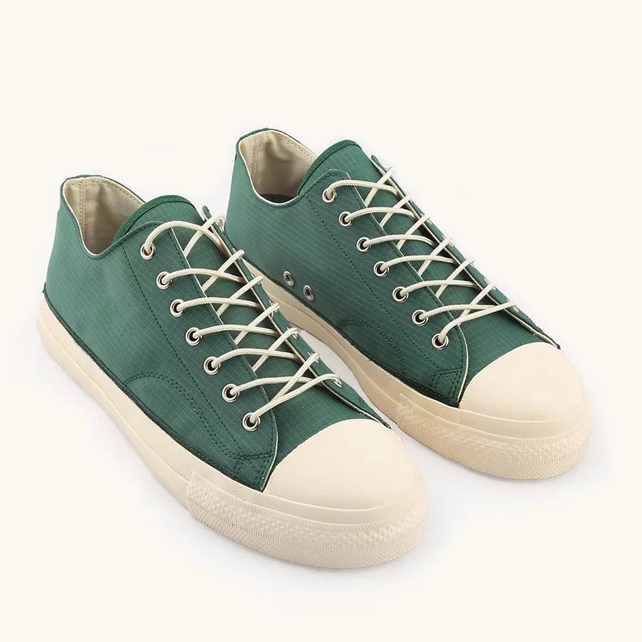 green sneakers