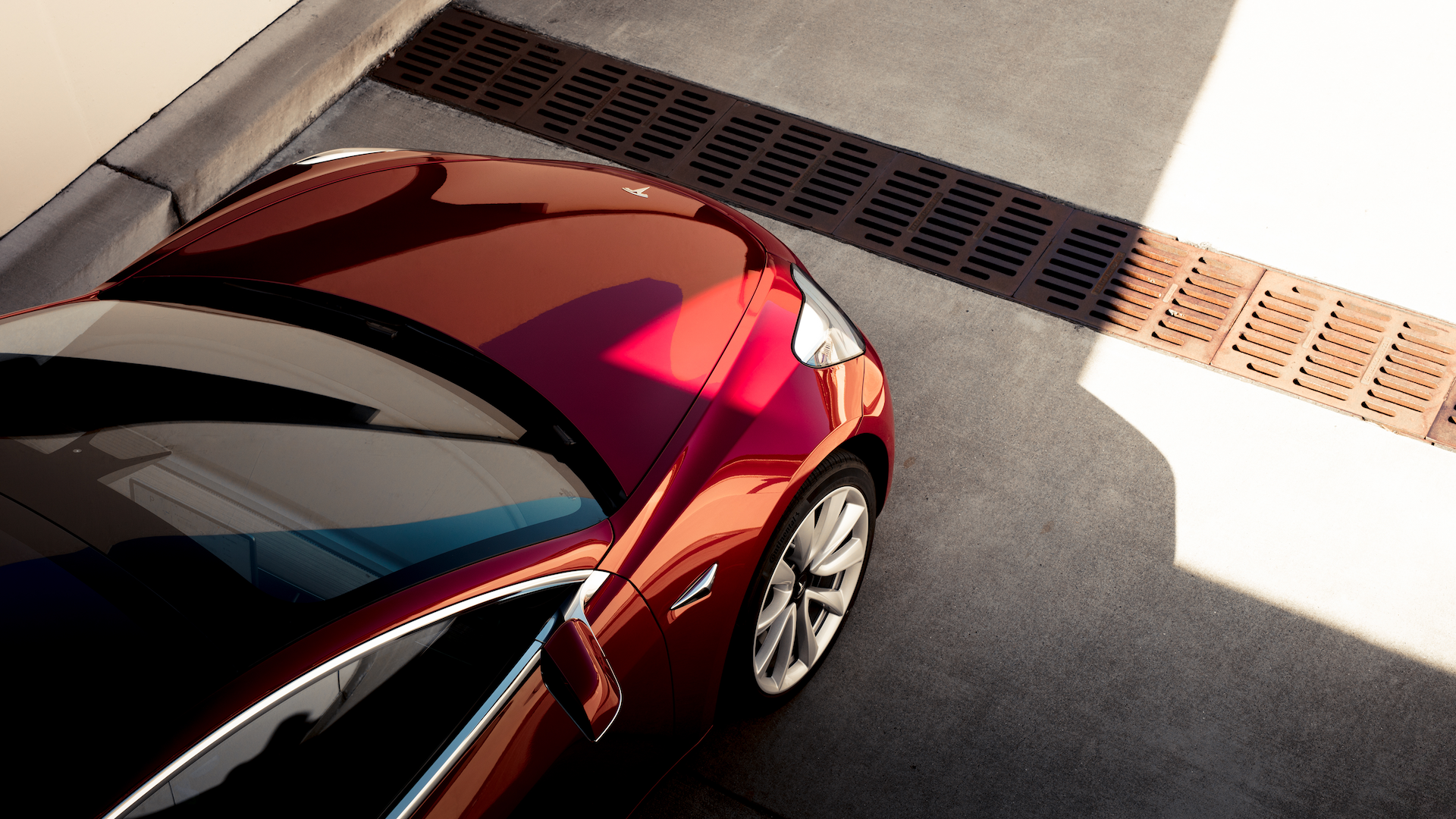 tesla model 3 overhead
