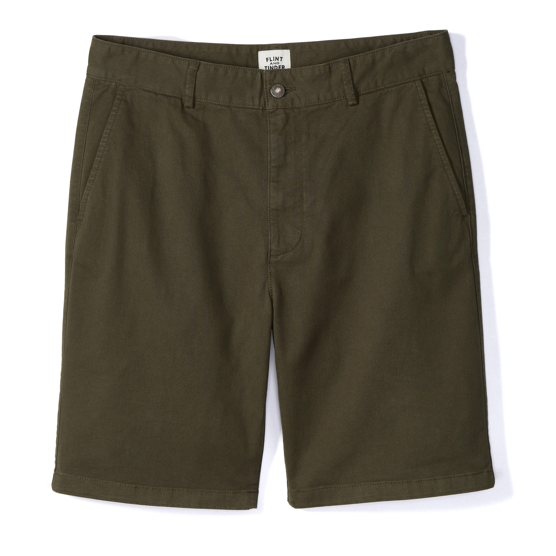 Green shorts on a gray background.