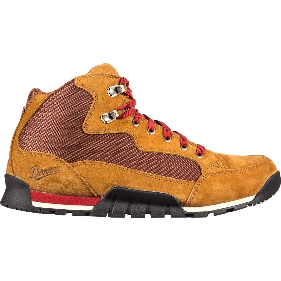 brown leather hiking boot