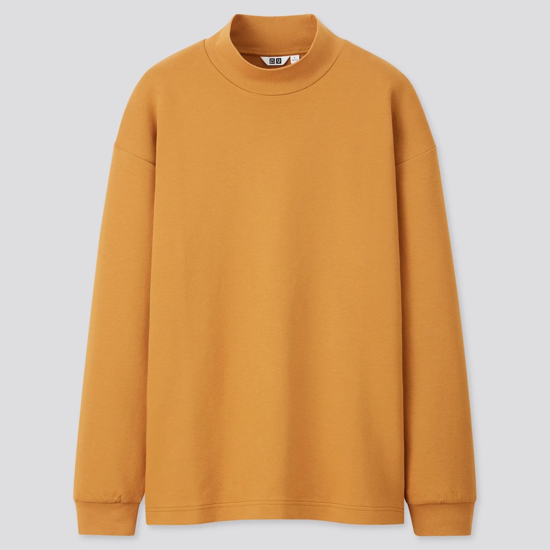 yellow mock neck tee