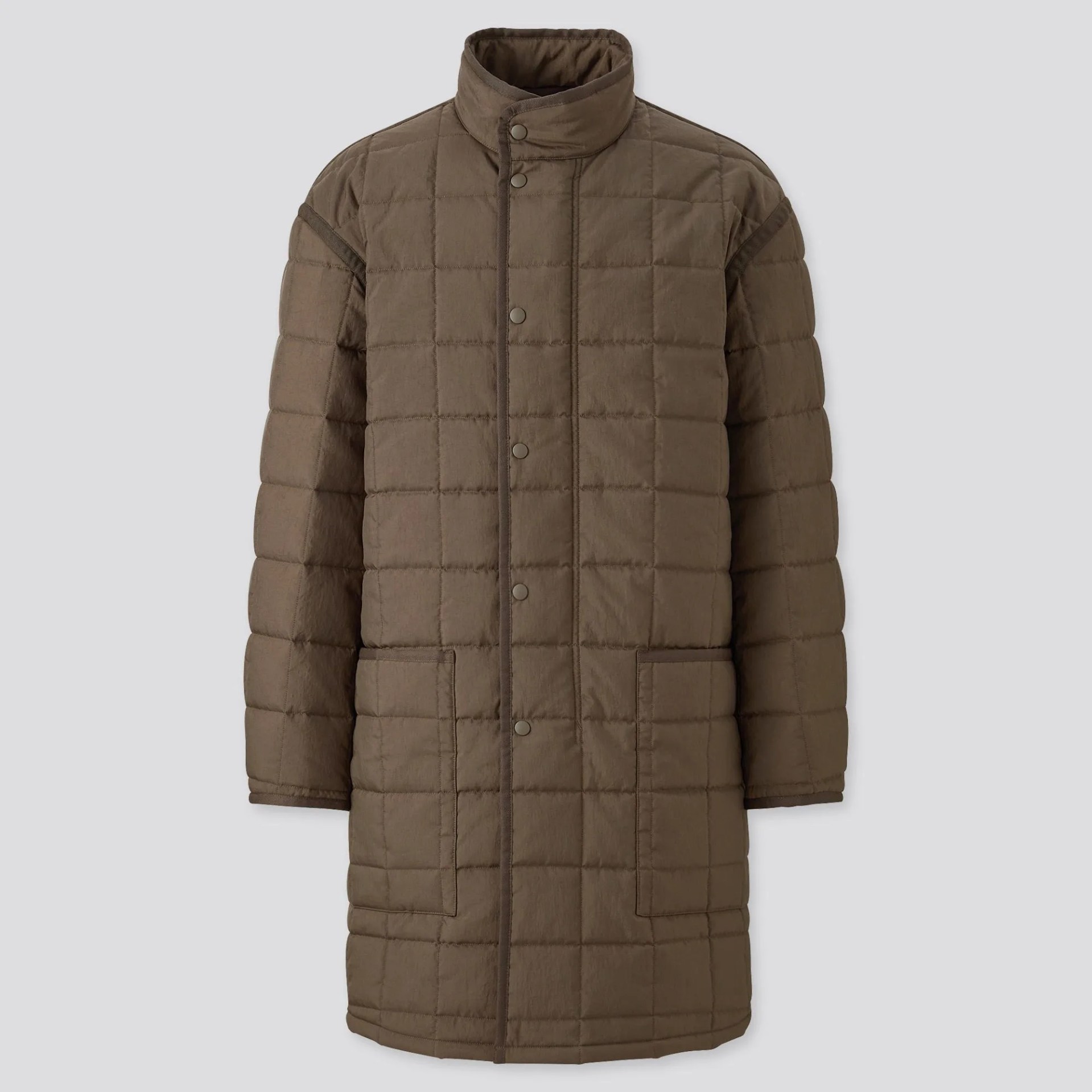 quilted long coat