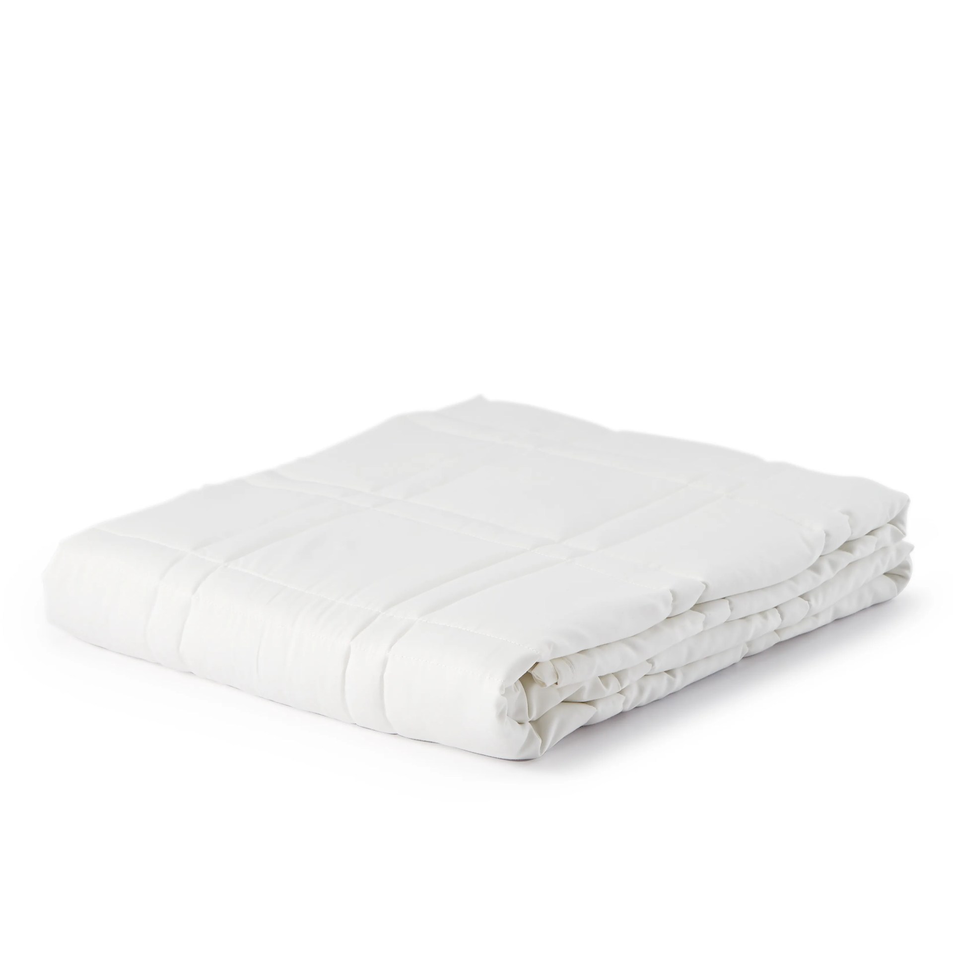 A white weighted blanket