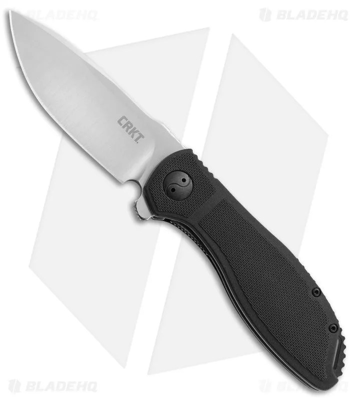 A flipper knife with a black handle
