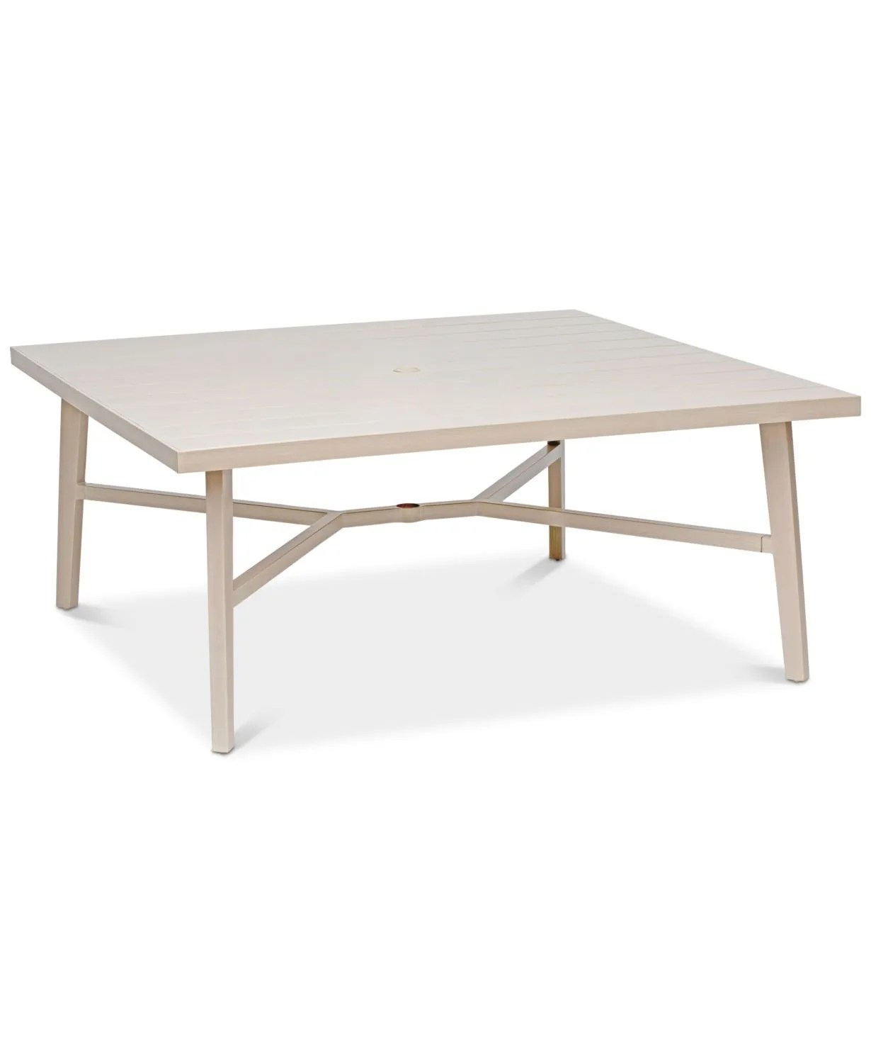 An aluminum outdoor table