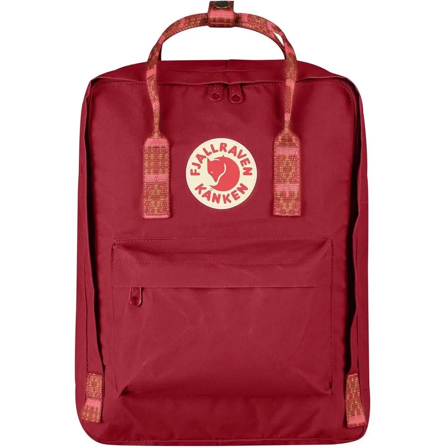 A red backpack