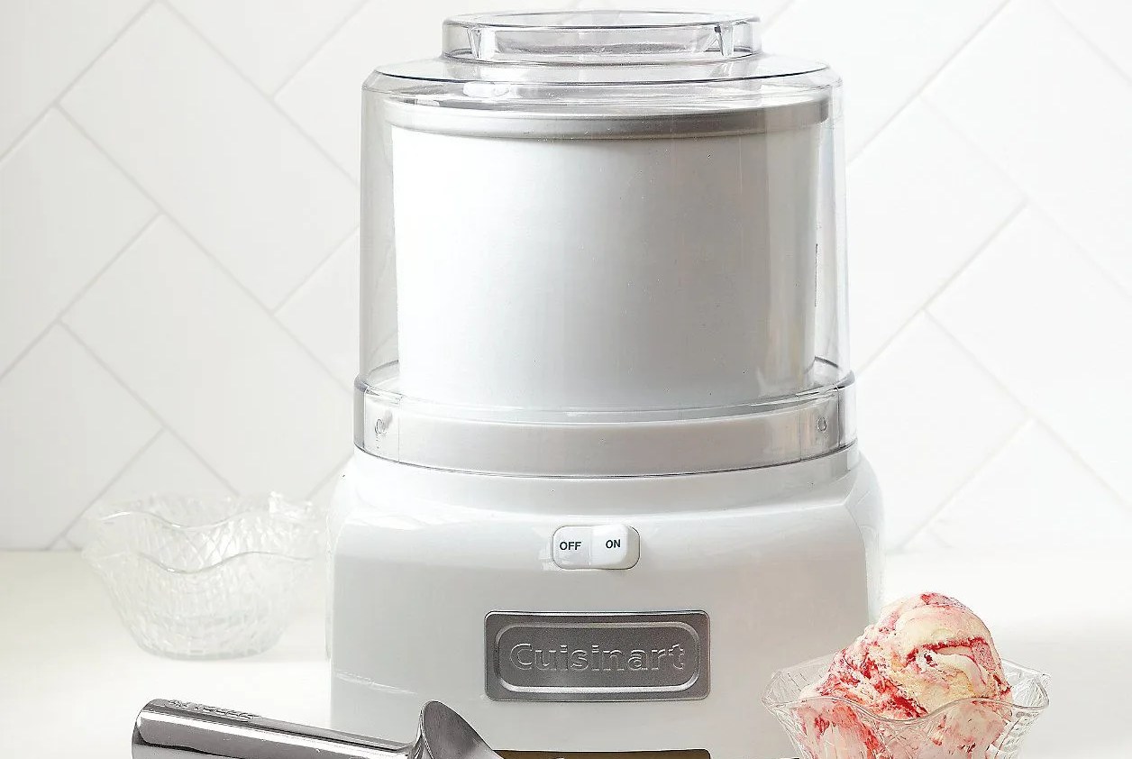 ice cream maker with scoop of ice cream