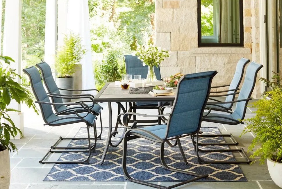 an outdoor patio scene