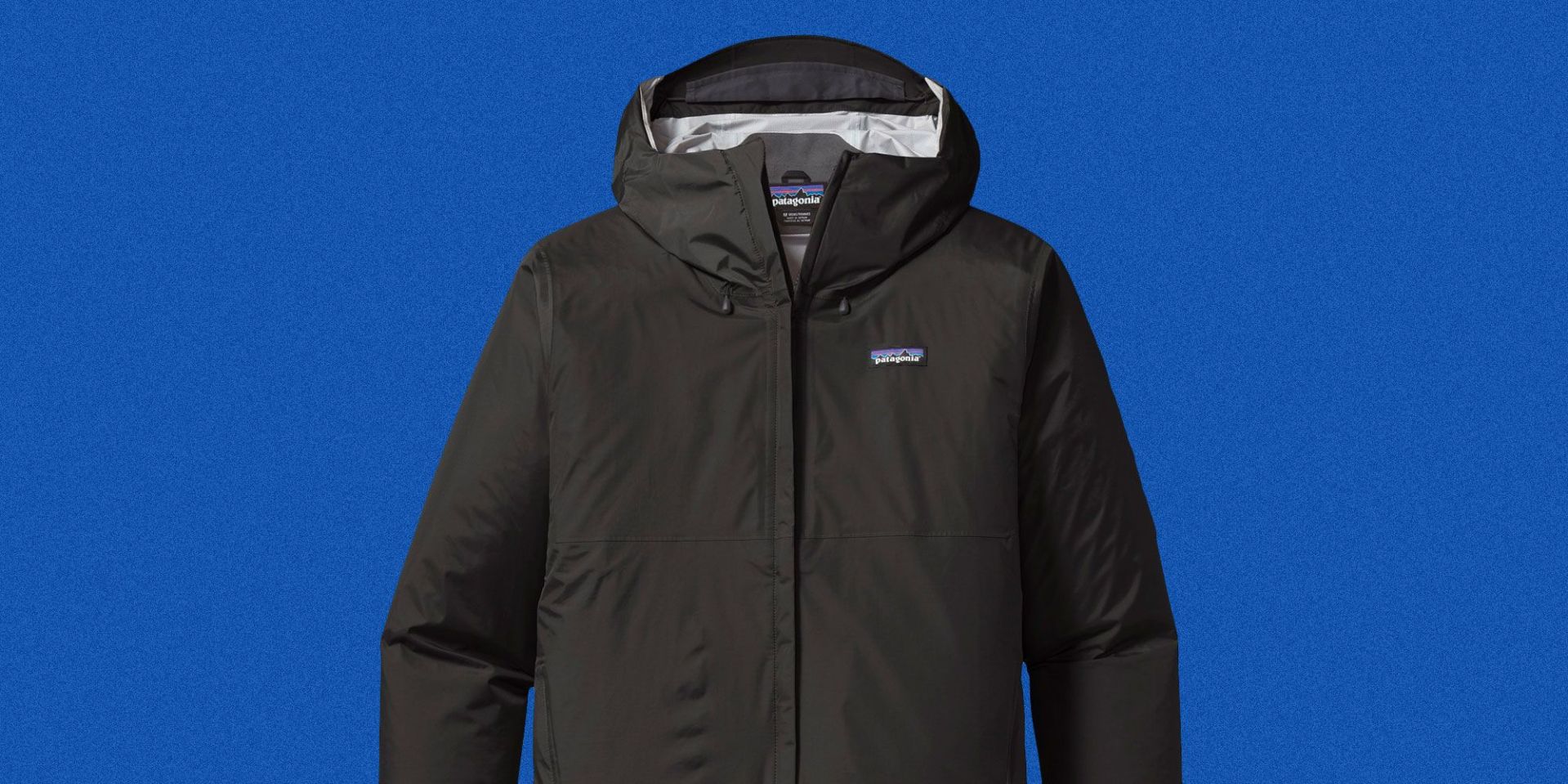 a black rain jacket with a hood