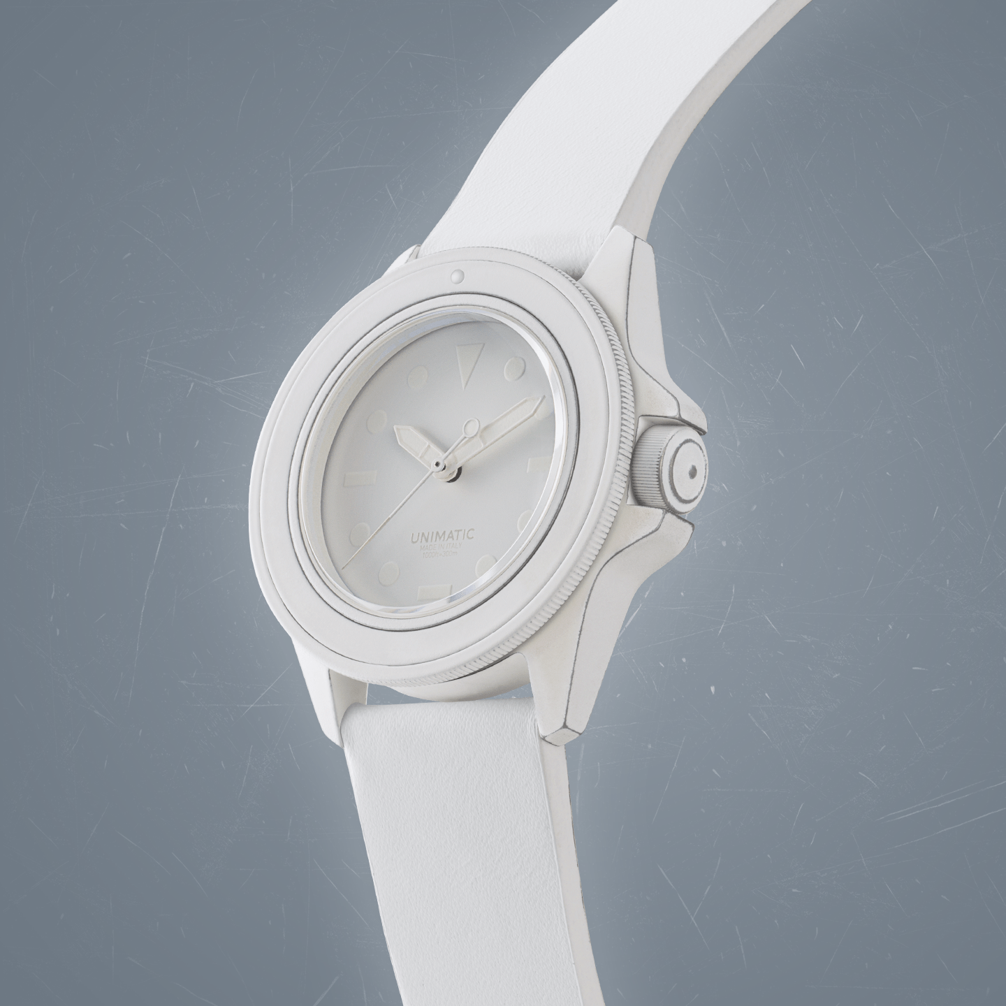 all white watch on white strap