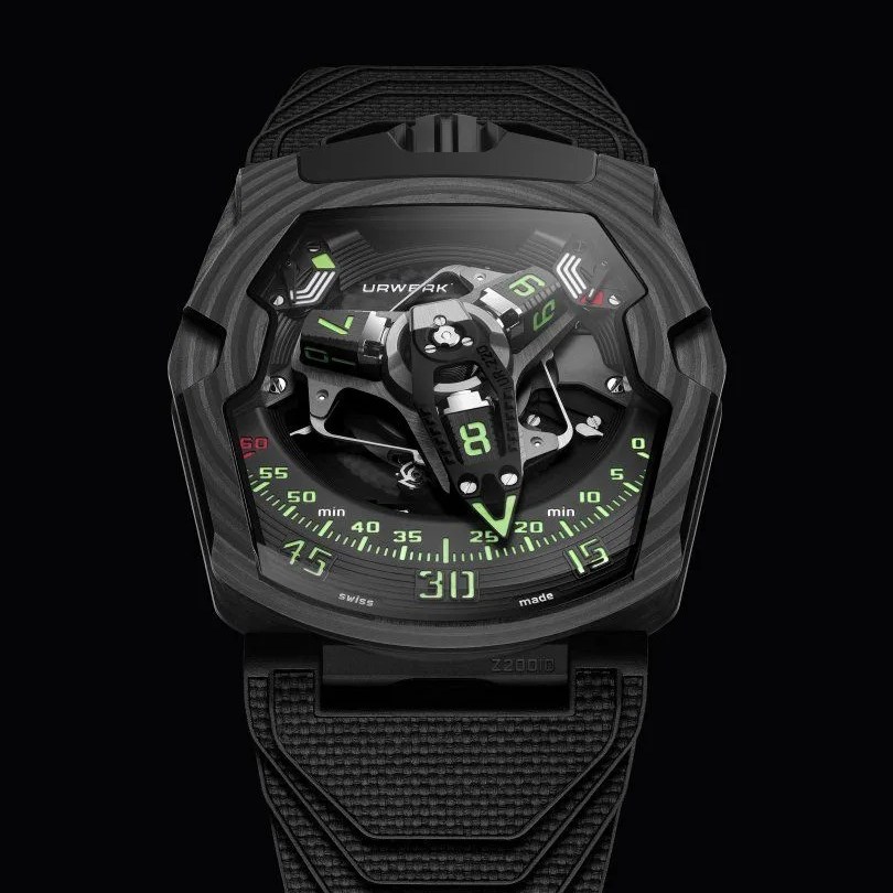 avant garde watch on black strap