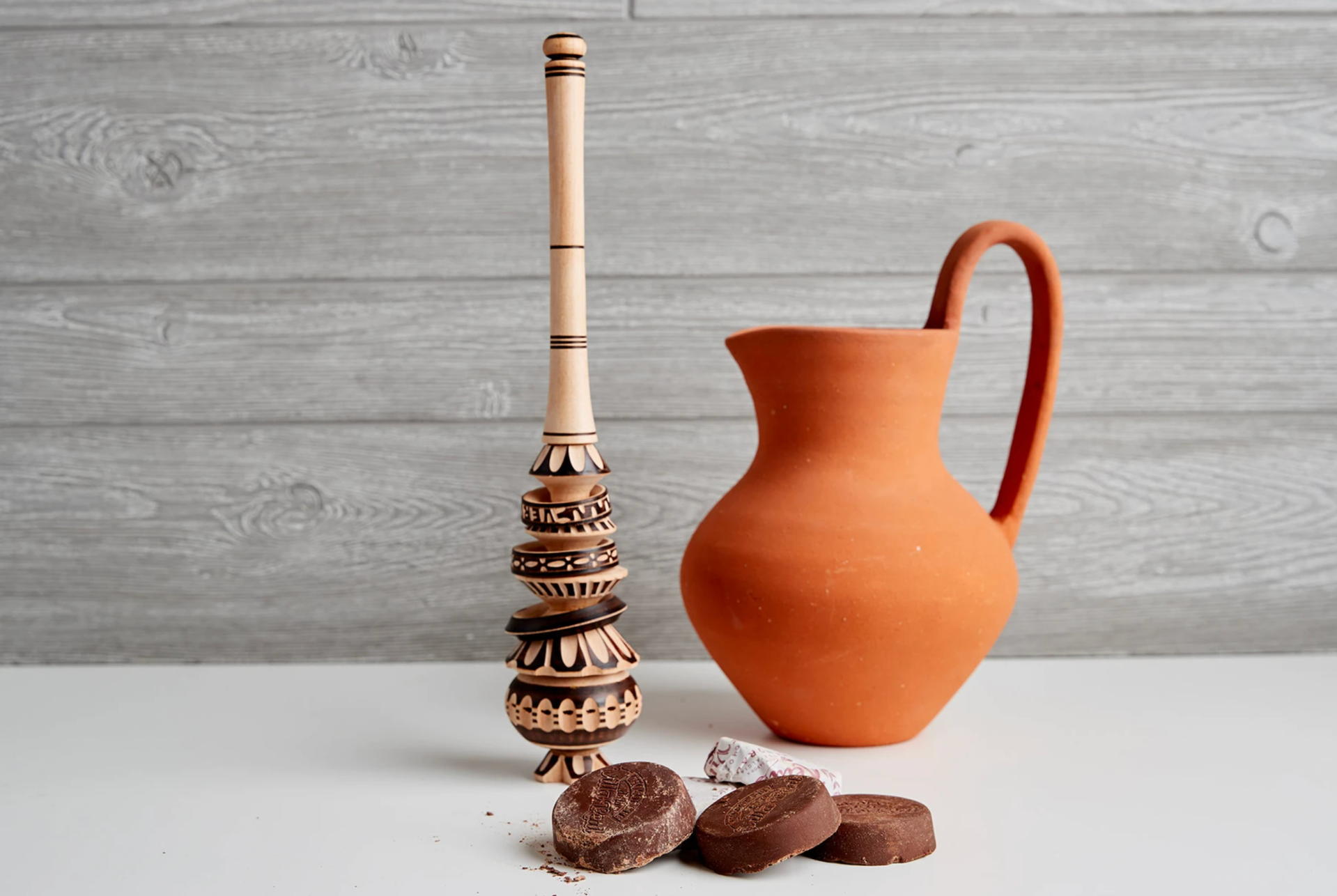 a mexican hot chocolate set and chocolate