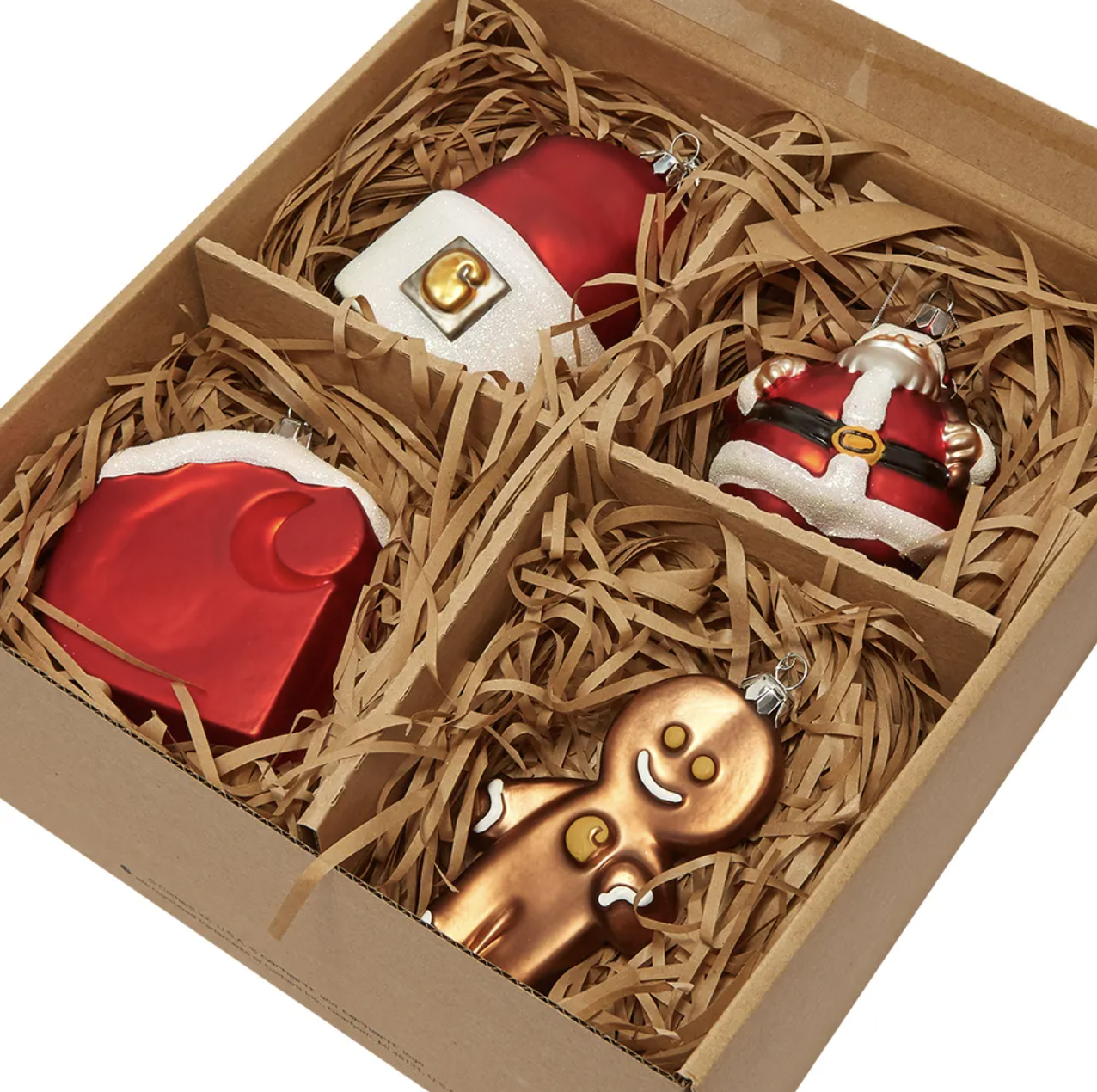 christmas ornaments in box