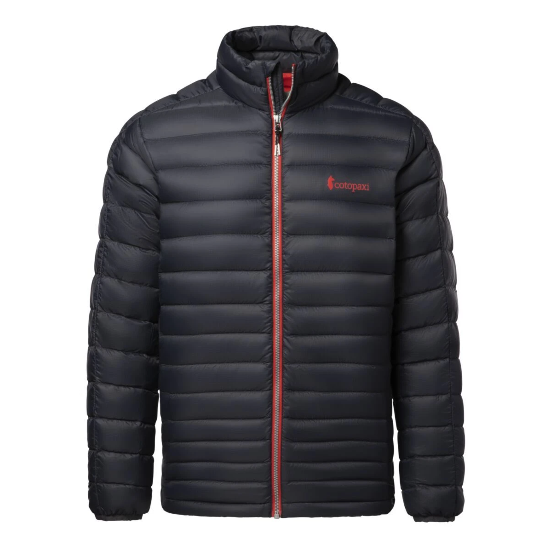 A black down jacket