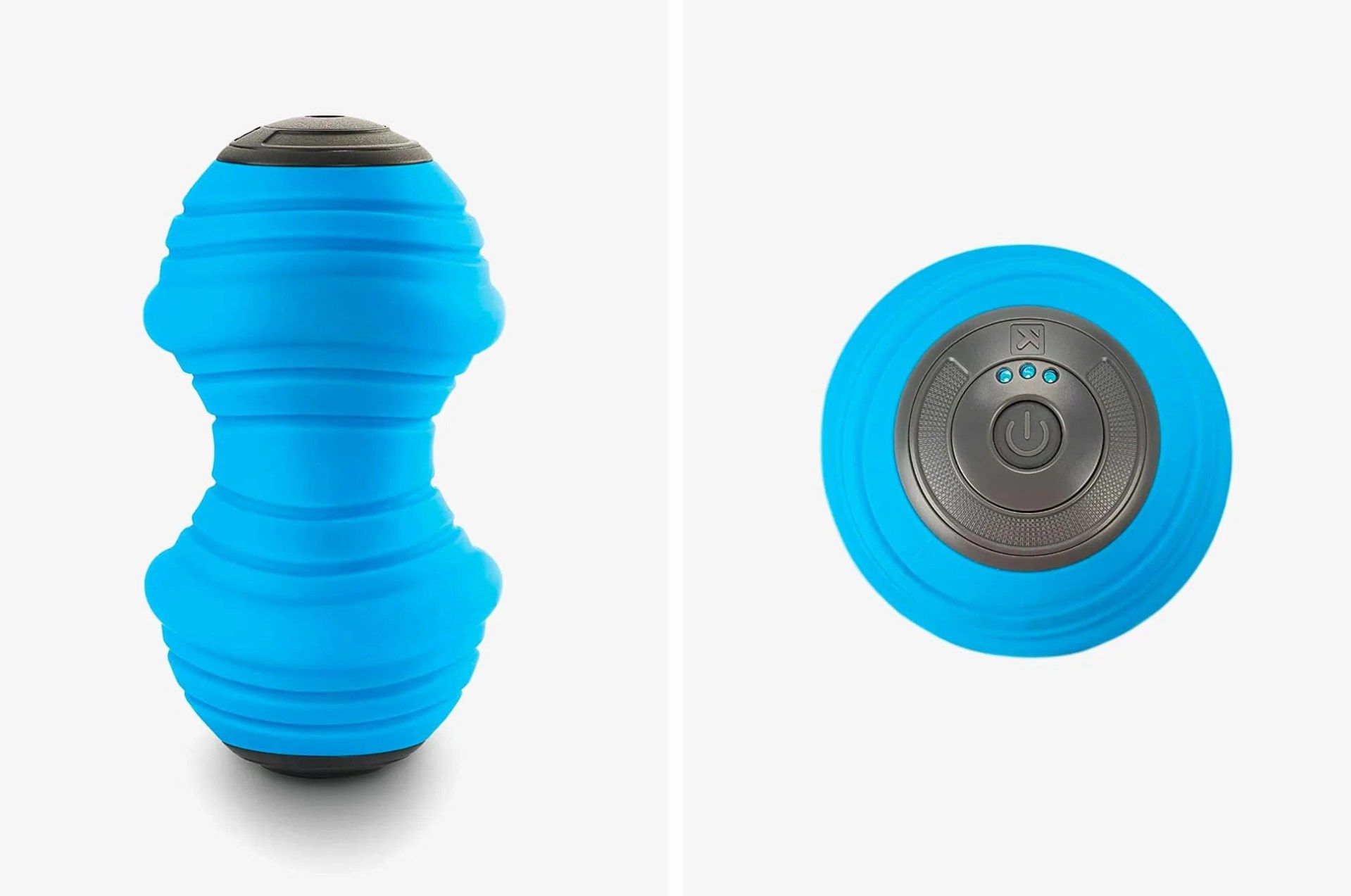 a blue foam roller