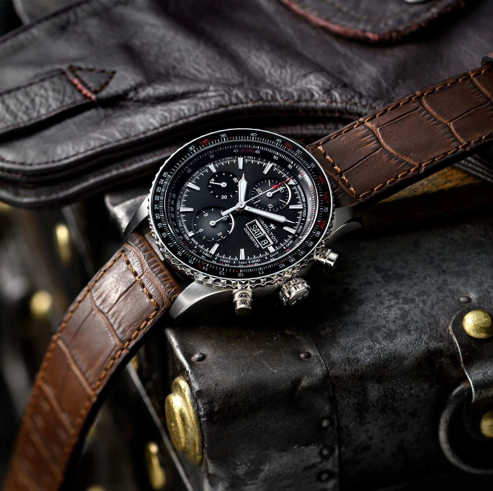 hamilton khaki auto pilot converter chrono