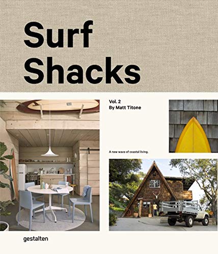 the cover of a book called surf shacks