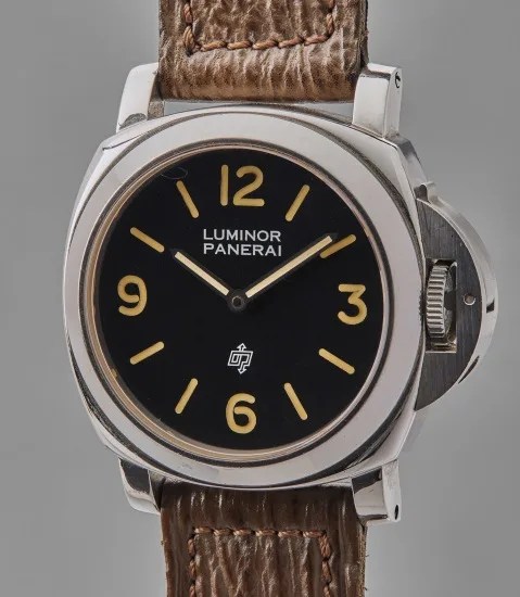 panerai watch on leather strap