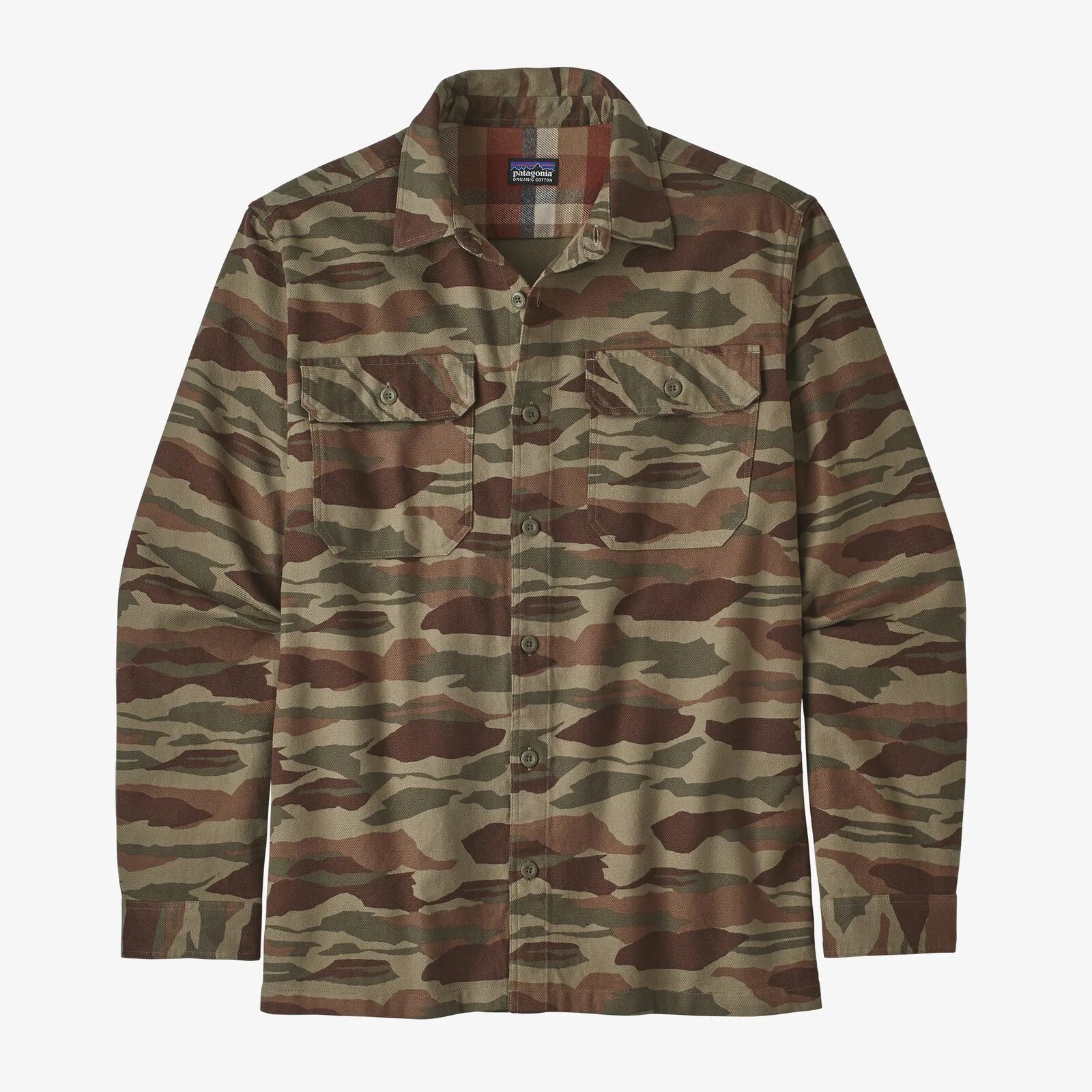 A camo flannel shirt