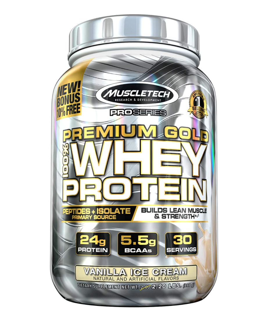 MuscleTech Premium Gold 100% Whey Protein Powder