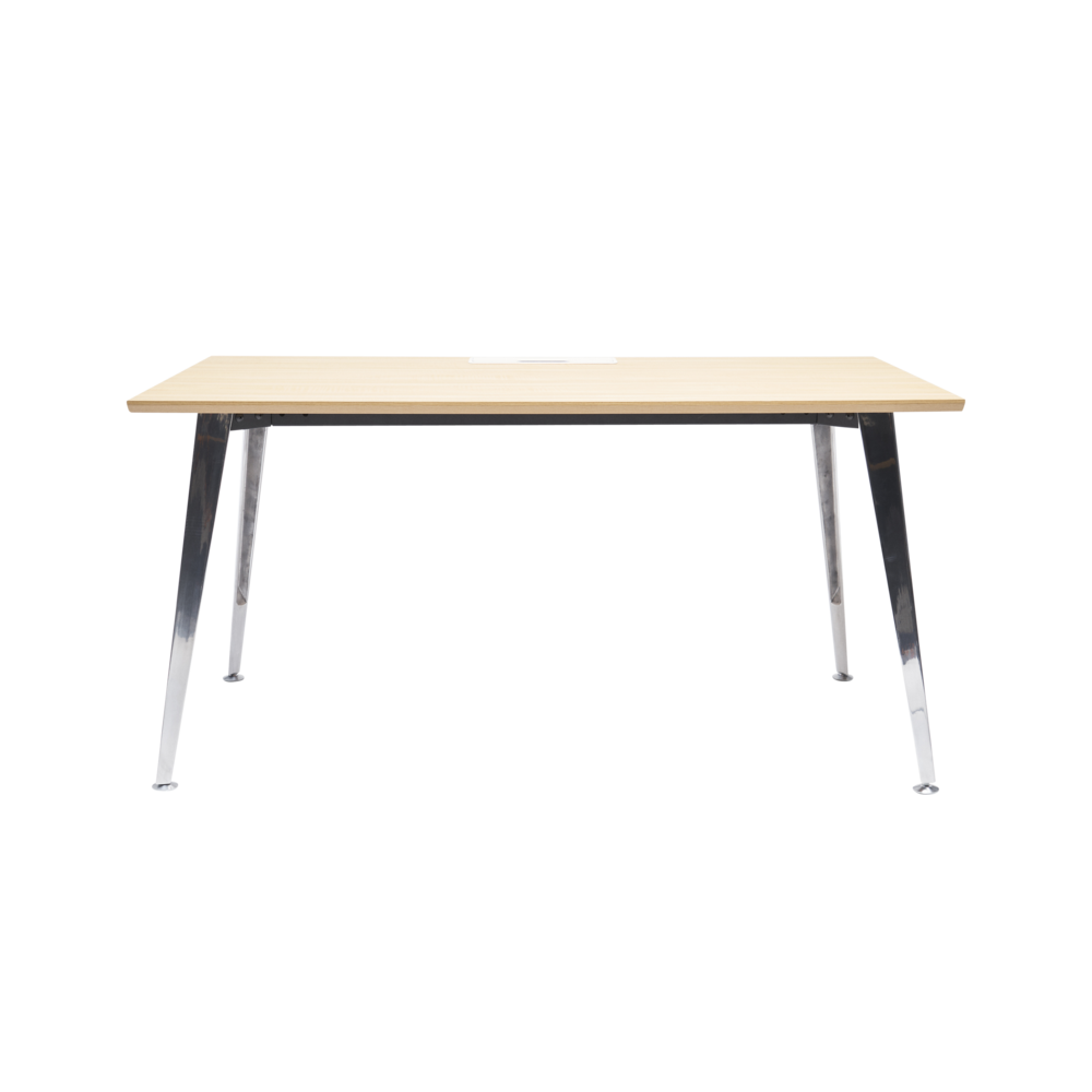 wood desk w/ metal legs