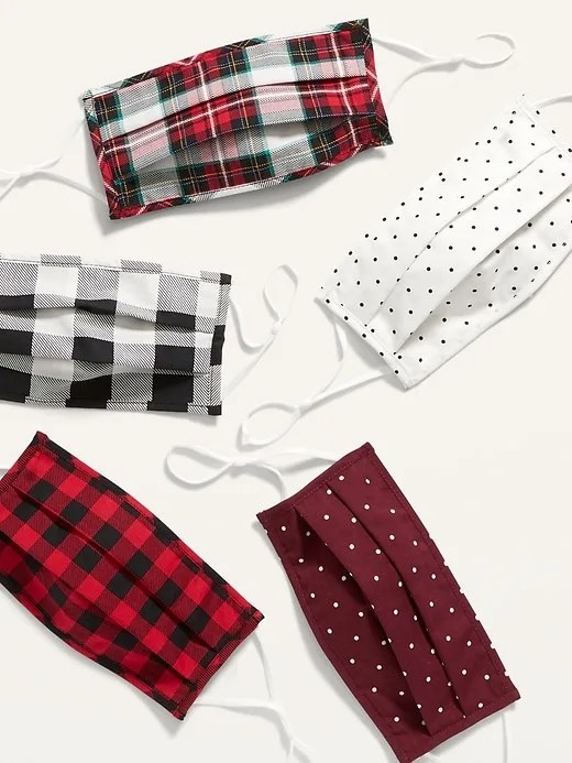 multiple face masks with different patterns