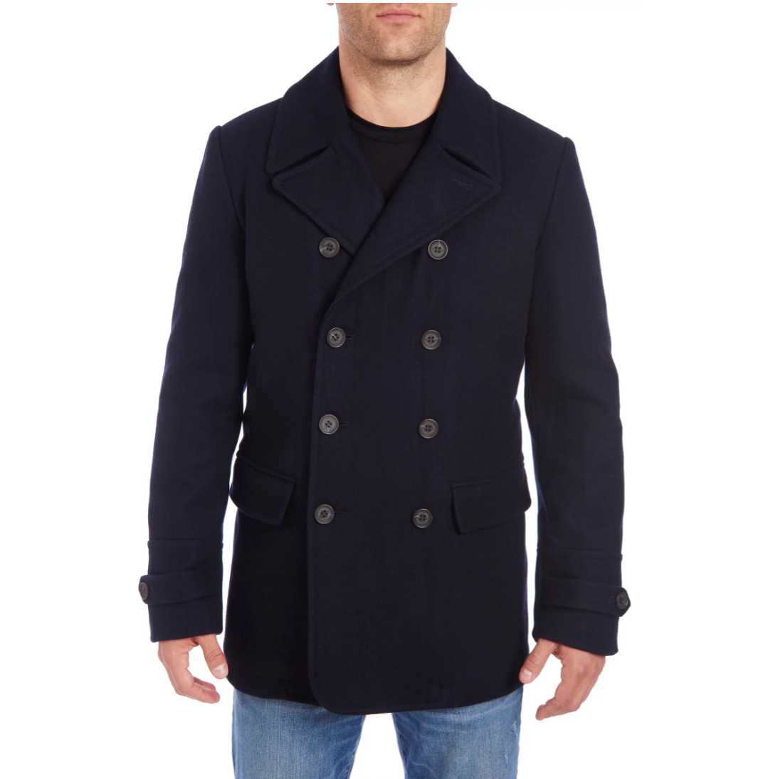 vince camuto water resistant wool blend peacoat