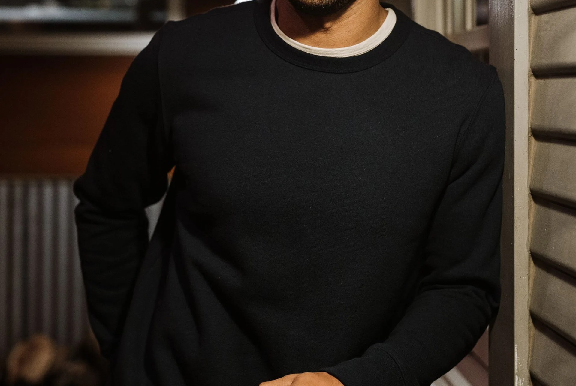 man wearing sweatshirt